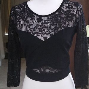 Bebe sexy Lace crop Top